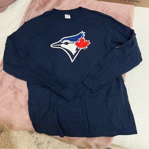 Navy Blue Long Sleeve Blue Jays Top